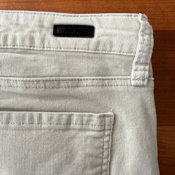 KUT from the KLOTH | Off-White Diana Straight Corduroy Pants, Size 14 - Picture 2 of 5